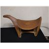 Image 2 : Wooden Coconut Grater Stool from Micronesia 31" x 16.5" x 21"H