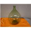 Image 7 : Vintage Green Blown Glass Bottle Marked 20, 11" Dia, 17"H
