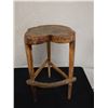Image 2 : Wooden Tree-Trunk Stool w/ Foot Rest 14" Dia, 27.5"H