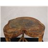 Image 3 : Wooden Tree-Trunk Stool w/ Foot Rest 14" Dia, 27.5"H