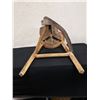 Image 8 : Wooden Tree-Trunk Stool w/ Foot Rest 14" Dia, 27.5"H