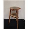 Image 2 : Wooden Tree-Trunk Stool w/ Undershelf 13" Dia, 29"H