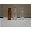 Image 3 : Qty 3 Miniature Glass Bottles: Marked Sewing Machine, etc, Misc Sizes to 4.5"H