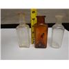 Image 7 : Qty 3 Miniature Glass Bottles: Marked Sewing Machine, etc, Misc Sizes to 4.5"H