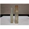 Image 2 : Qty 2 Miniature Glass Bottles: Marked Castoff, etc, Misc Sizes to 7"H
