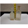 Image 8 : Qty 2 Miniature Glass Bottles: Marked Castoff, etc, Misc Sizes to 7"H