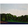Image 2 : Koolau Mountain Original Oil Painting, Signed by Artist Maile R.K. Kaai 1991, Framed 30.5" x 25"