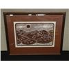 Image 1 : Puako Petroglyph Artwork by Dietrich Varez 1981, Wood Framed 24.5" x 19"
