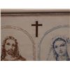 Image 3 : Jesus & Mary Cross-Stitch Artwork by Janet Benito 2000, Framed 25.5" x 21.5"