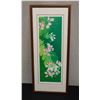 Image 1 : Bauhinia Serigraph Print Marked A/P by Janet Holaday, Framed 15.5" x 36.5"