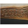 Image 9 : Carved Wooden Story Board Wall Hanging from Palau Micronesia - Money Stones 50.5" x 10" x 1"