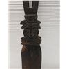 Image 2 : Carved Ceremonial Wooden Sculpture w/ Face 30" x 4"