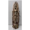 Image 1 : Wooden Painted Mask Wall Hanging from New Guinea 34" x 7"x  8"