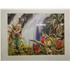 Image 2 : Waterfall Art Print Limited Edition 130/900 by Peggy Chun, Framed 38" x 32"