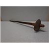 Image 8 : Wooden Torres Strait War Cub w/ Oval Stone Head & Dowel Handle (heavy) 32"L