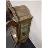 Image 8 : Asian Carved Wooden Cabinet w/ Glass Door, 3 Shelves & Wooden Base 29" x 15" x 52"H