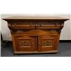 Image 1 : Side Boy Wooden Cabinet w/ 3 Drawers, 2 Doors & Brass Pulls 48" x 23" x 36"H