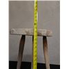 Image 8 : Wooden Stool w/ Oblong Oval Seat & 4 legs  16"L x 23"H