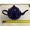 Image 8 : Blue Enamel Tin Tea Pot w/ Maker's Mark Made in Yugoslavia 10" x 6"H