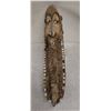 Image 1 : Ancestor Head Wooden Mask w/ Cowrie Shell Accents (heavy) 7" x 8" x 34"H