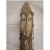 Image 2 : Ancestor Head Wooden Mask w/ Cowrie Shell Accents (heavy) 7" x 8" x 34"H