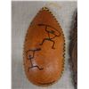 Image 2 : Qty 3 Tribal Artifacts: Tear Shaped Wall Hanging w/ Paddlers, Carved Bowl & Wooden Story Board, Misc