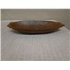Image 2 : Hand Carved Coconut Wood Oval Bowl 17" x 2"H