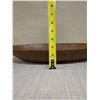 Image 8 : Hand Carved Coconut Wood Oval Bowl 17" x 2"H
