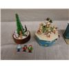 Image 8 : Qty 2 Christmas Figures, Music Box & 3 Carolers, Misc Sizes