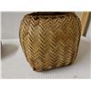 Image 8 : Qty 2 Woven Baskets w/ Handles, Misc Sizes