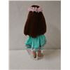 Image 4 : Hawaiian Cloth Doll in Blue Kahiko Costume  w/ Bear by Sharon Miyahira 20"H
