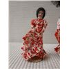 Image 2 : Qty 2 Hawaiian Dolls in Red Mu'uMu'u on Stands 12" & 5"H
