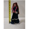 Image 8 : Hawaiian Cloth Doll in Blue Mu'uMu'u  w/ Pink Lei by Sharon Miyahira 10"H