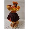 Image 1 : Hawaiian Doll w/ Porcelain Head & Hands in Yellow & Orange Kahiko w/ Ipu by Makaleka 9.5"H