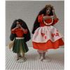 Image 1 : Qty 2 Hula Girl Dolls 8" & 5.5"H, 1 w/ Grass Skirt by Kanani