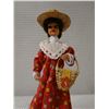Image 2 : Hawaiian Doll in Red Mu'uMu'u w/ Hat & Basket by Makaleka 9.5"H