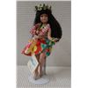 Image 1 : Milestone Kawehi MCC-1106 Hula Girl Porcelain Doll w/ Lei on Stand w/ COA 8"H