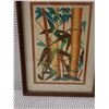Image 2 : Bamboo Print by Janet Holiday, Koa Framed 9.5" x 12.5"