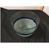 Image 2 : Large Blue & Clear Glass Mixing Bowl  10"Dia, 7"H
