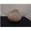 Image 2 : Carved Round Ceramic Vase from New Guinea 8.5" Dia, 10"H
