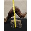 Image 8 : Mamane Wood (Hawaiian Hardwood) by Artist Paul Fix w/ Wood & Lava Base from Hawaii Island 21"L, 15"H