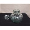 Image 2 : Green Glass Apothecary Jar w/ Lid & Maker's Mark 9.5" Dia, 16"H