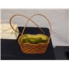Image 2 : Qty 2 Woven Bags, 1 w/ Attached Lid, Misc Sizes