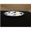 Image 2 : Oval Serving Plate w/ Blue Floral Motif & Maker's Mark 12" x 9" x 1"H
