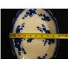 Image 8 : Oval Serving Plate w/ Blue Floral Motif & Maker's Mark 12" x 9" x 1"H
