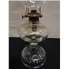Image 2 : Vintage Glass Kerosene Lamp w/ Ridged Bottom  5.5" Dia, 20"H (10" per section)