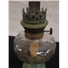 Image 2 : Vintage Glass Kerosene Lamp Base (no chimney) 4.5" Dia, 11.5"H