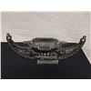 Image 2 : Wooden Ceremonial Canoe w/ Bowl, Carved Fish & Mother of Pearl Inlay 21"L x 8"H