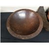 Image 2 : Qty 2 Wooden Kava Bowls (1 broken) 15" Dia, 5.5"H