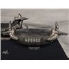 Image 2 : Qty 2 Carved Wooden Ceremonial Bowls w/ Inlaid Mother of Pearl & Shark Handles 19" x 8"H